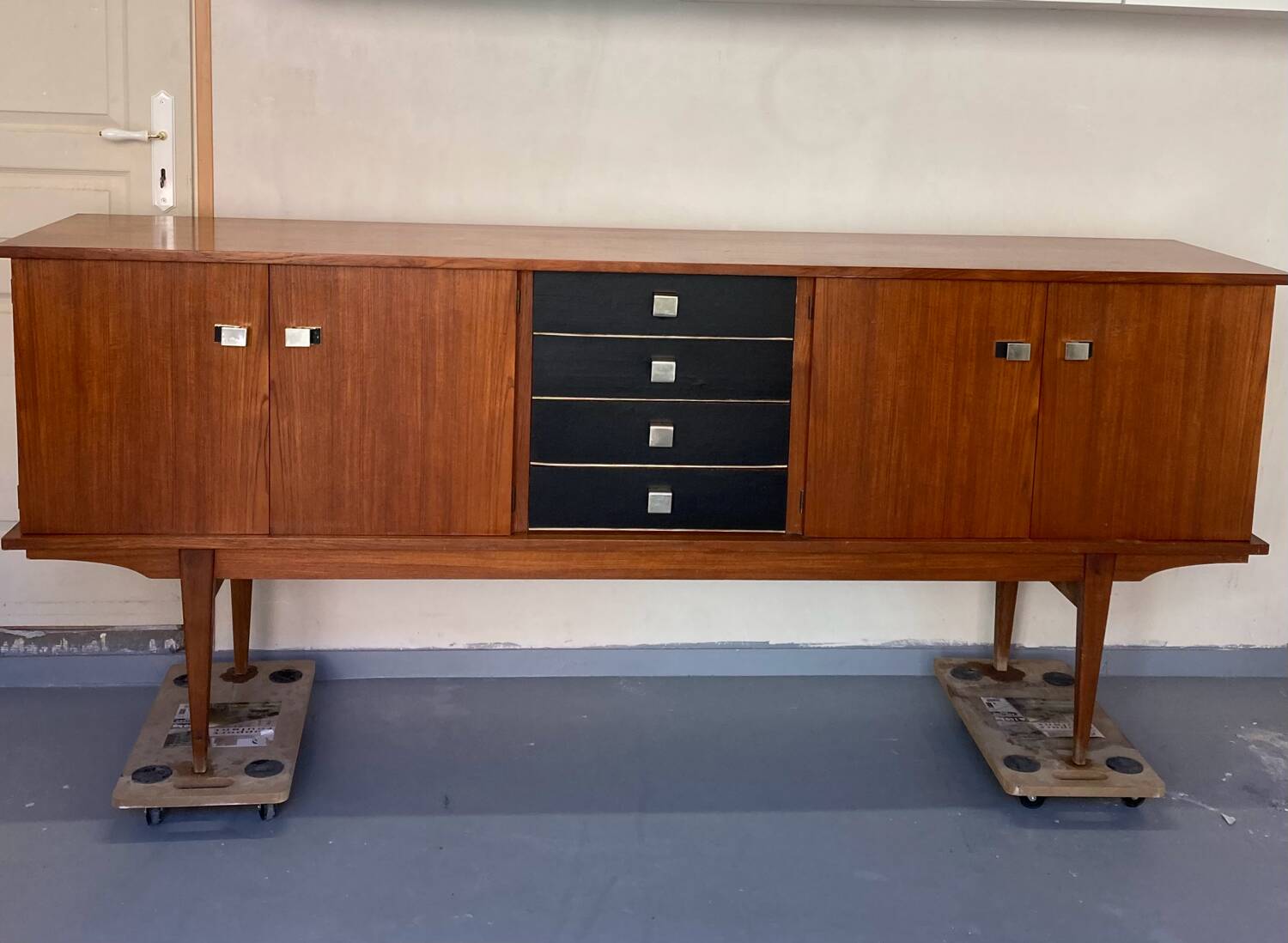 Large vintage teak sideboard