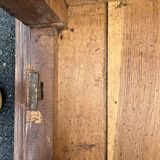 Desk with tiered secret drawer in solid oak Louis XIII