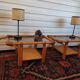 Pair of rattan bedside tables