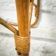 Rattan and glass coffee table