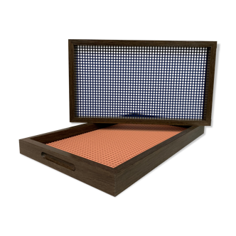 Set of trays (wood: smoked oak)