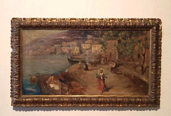 Oil painting on canvas by Salvatore Balsamo (Naples 1894-1922)