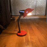 Desk lamp "Col de Cygne Aluminor Red Pop Art France - 1970 in Metal