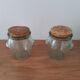 6 glass jars with vintage cork caps