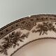 Set of 10 flat plates Terre de Fer Faïence d'Onnaing, model Roses-Mousses