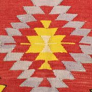 5x8 Light Red & Yellow Vintage Kilim Rug, 155x245Cm Wool Kilim Rug