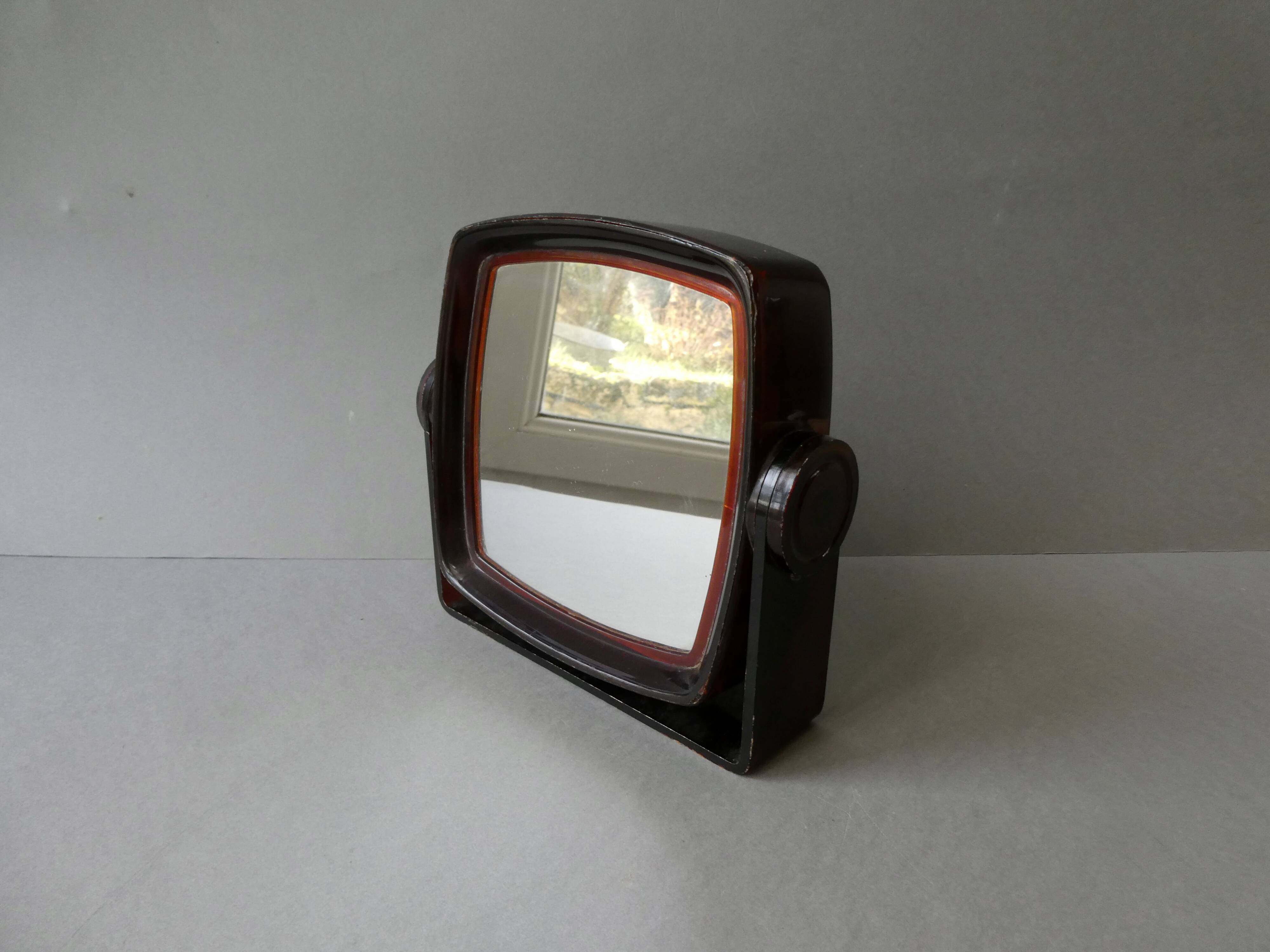 Lucite magnifying mirror from the 70s