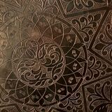 Large Oriental Tea Tray Engraved Hands