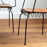 Suite of 4 vintage garden chairs 1950s