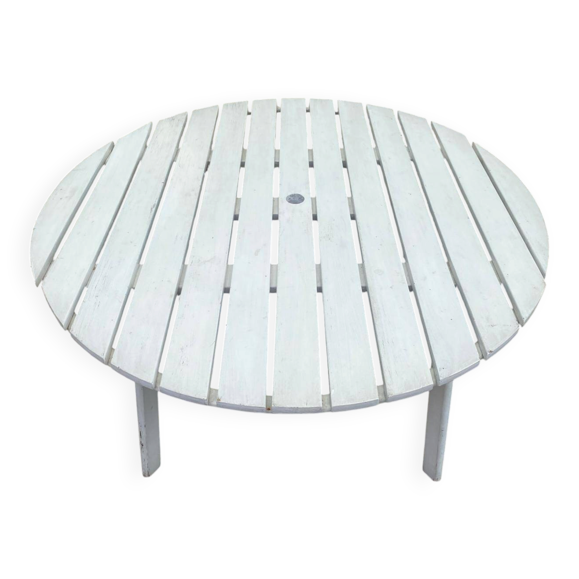 Table de jardin pliante EMU Italie en bois & métal blanc