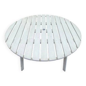 Table de jardin pliante EMU Italie en bois & métal blanc