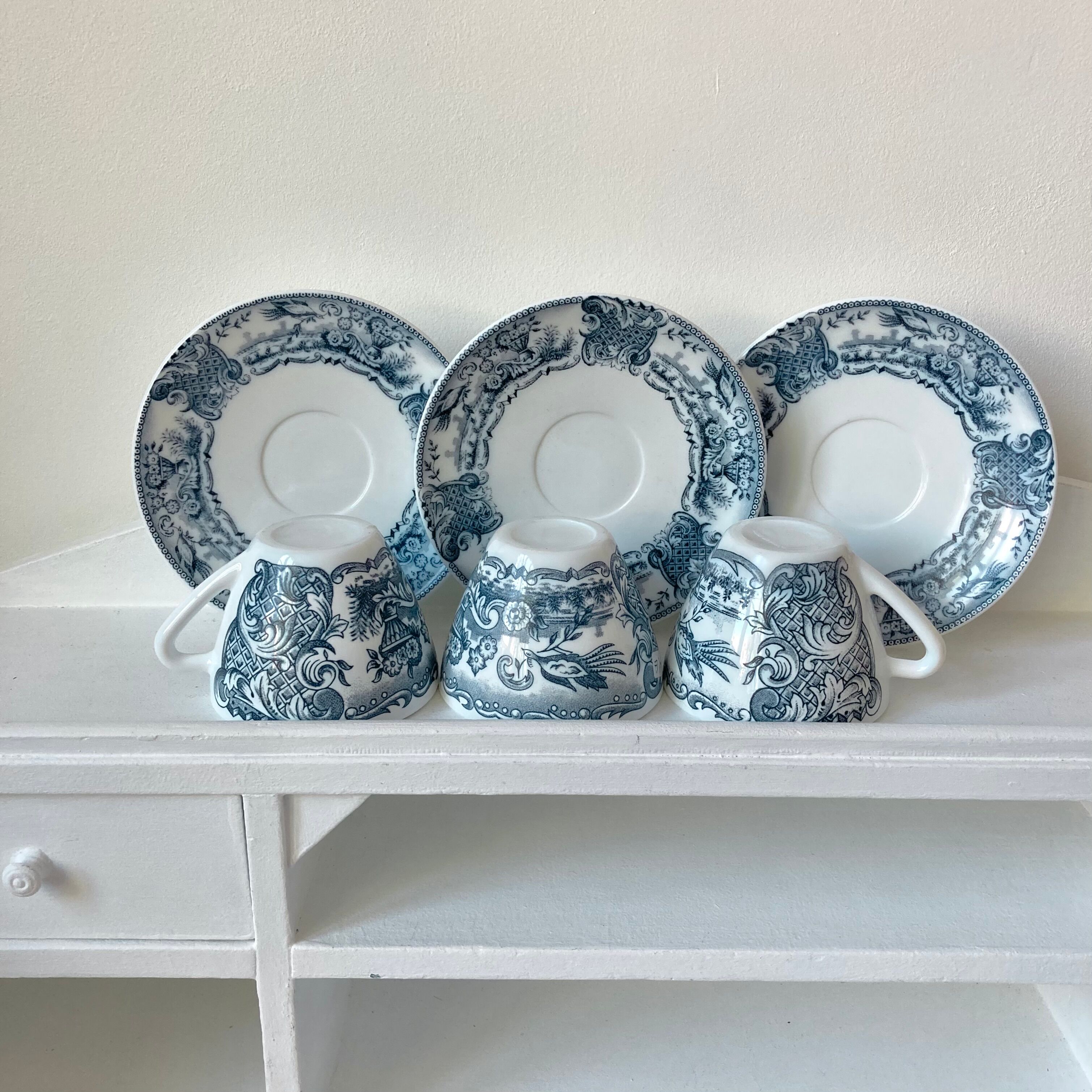 Rivanel France cups and saucers 1970