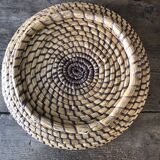 Straw and wicker basket
