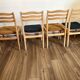 Set of 4 ribbed fabric chairs