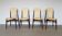 Set of 4 floating seat dining chairs / 1950s