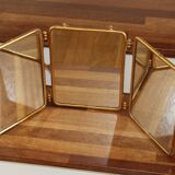 Miroir barbier triptyque doré (590*260mm)