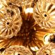 Space Age Sputnik ceiling chandelier/ceiling lamp with crystal flowers, Germany, 1970s