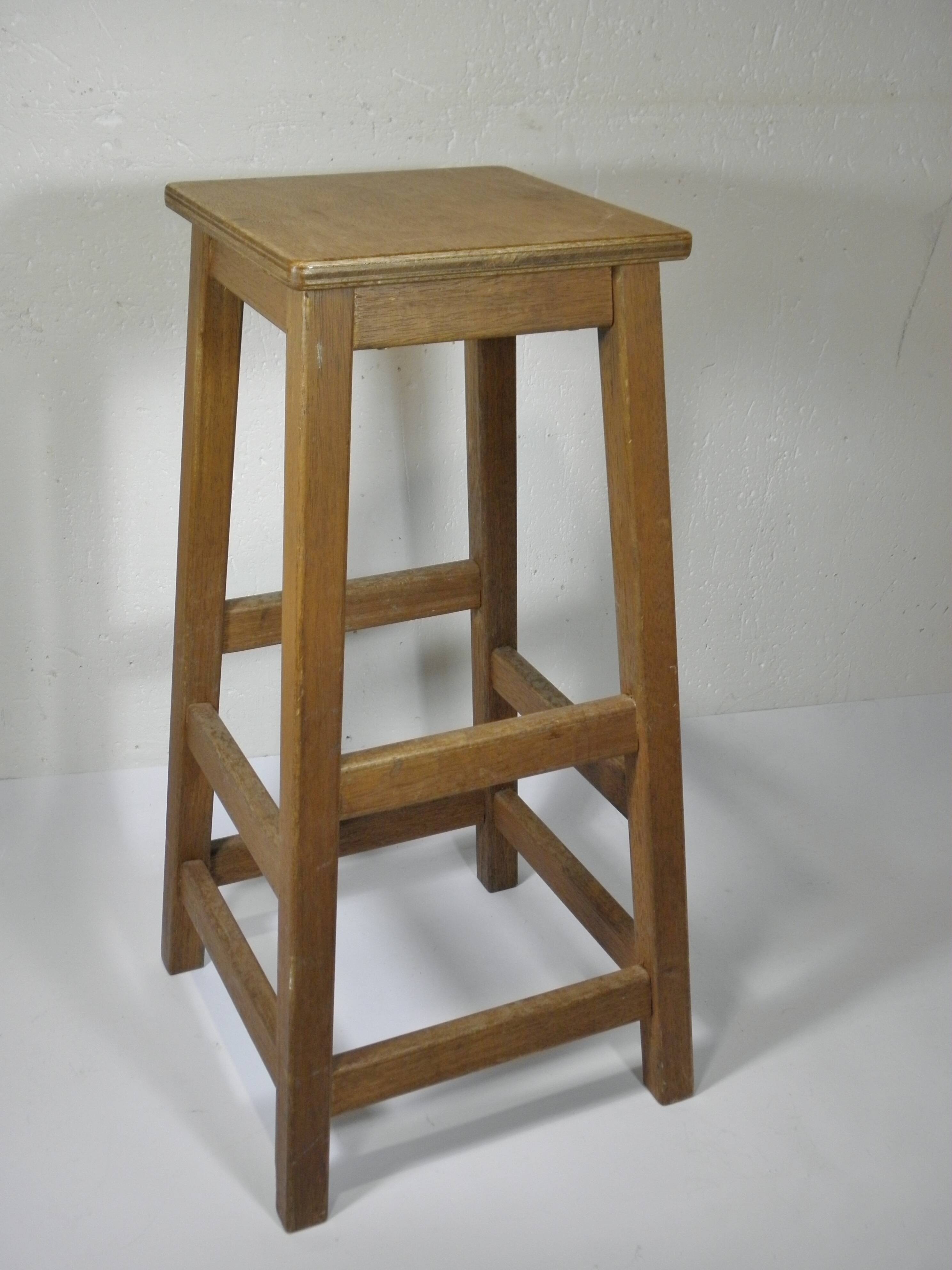 WORKSHOP STOOL, WOODEN SIDE SEAT 73 cm