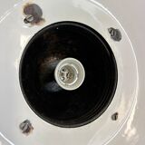 Industrial Grey Enamel and Cast Iron Pendant Light, 1960s