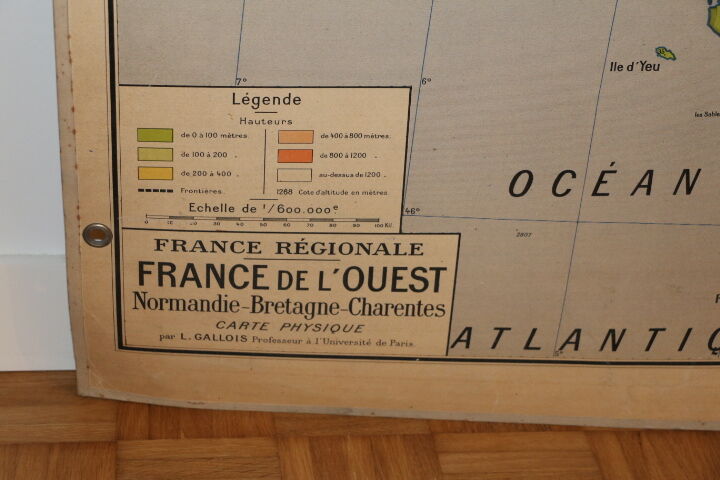 Old school card (large cardboard format) FRANCE DE L'OUEST