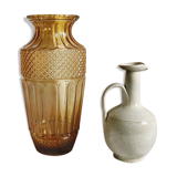 Large amber vase