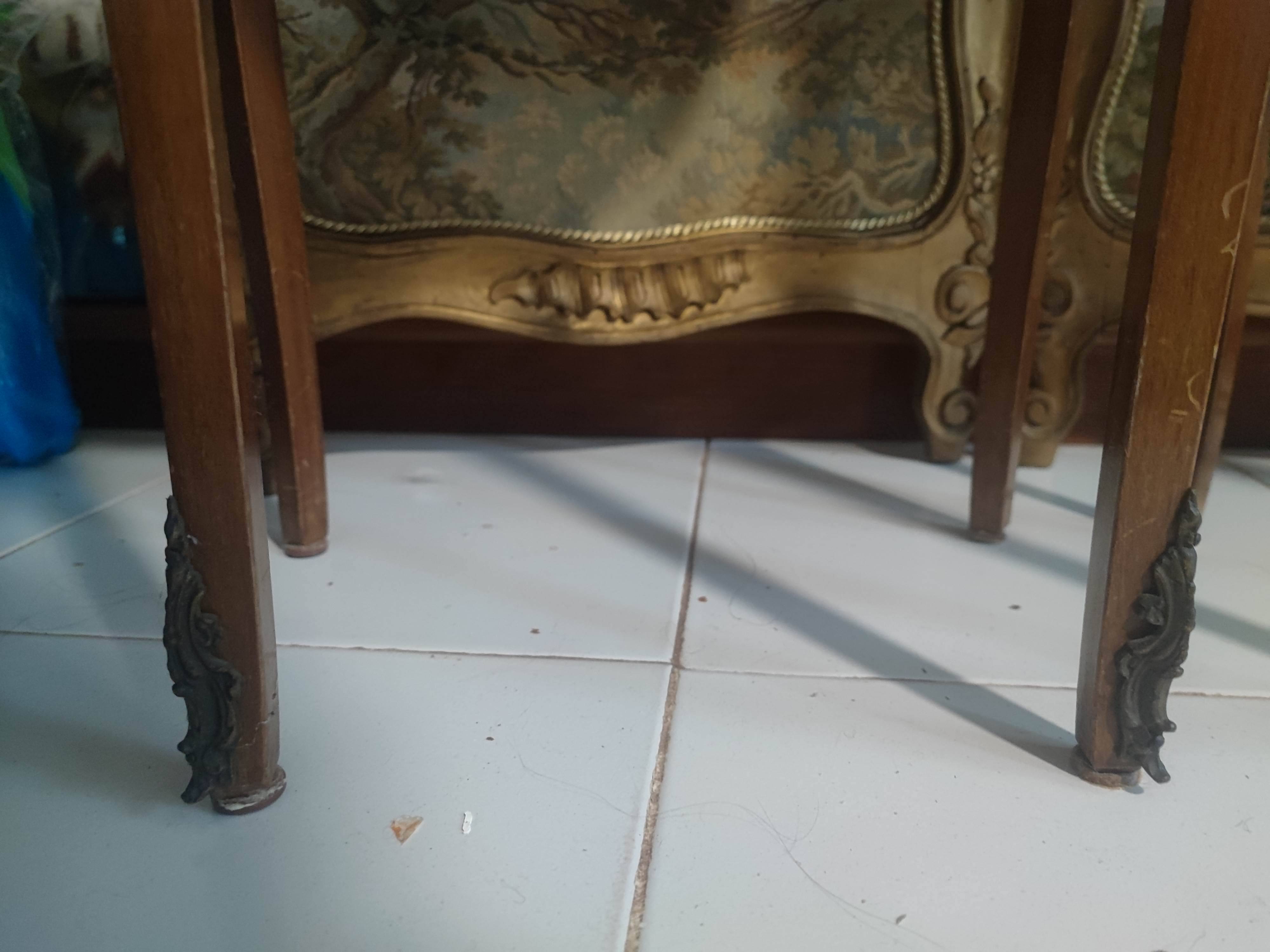 Paire de chevet style Louis xv marqueté