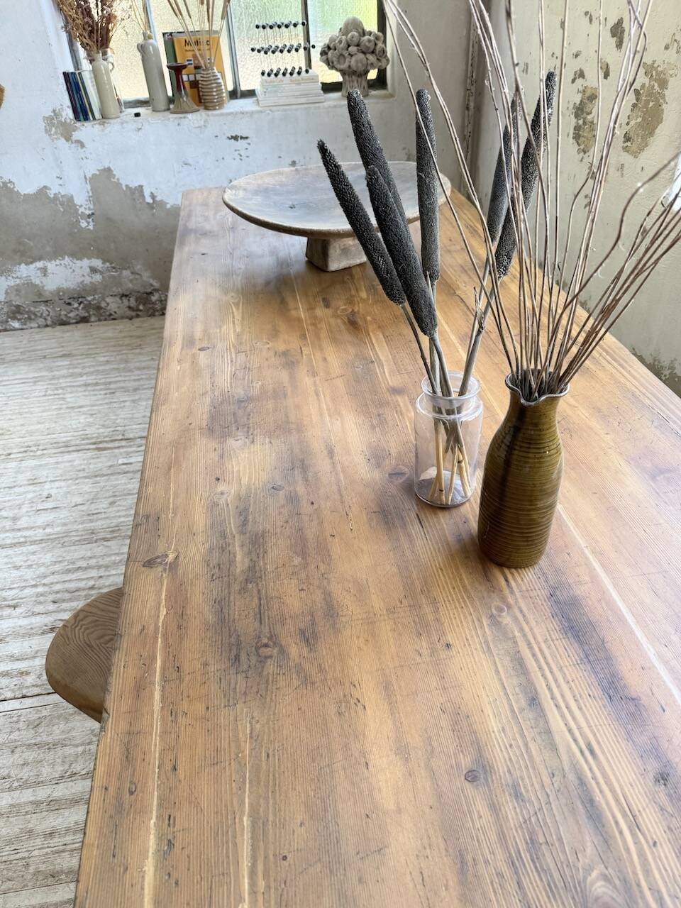 50s pine and oak farmhouse table 2.5m