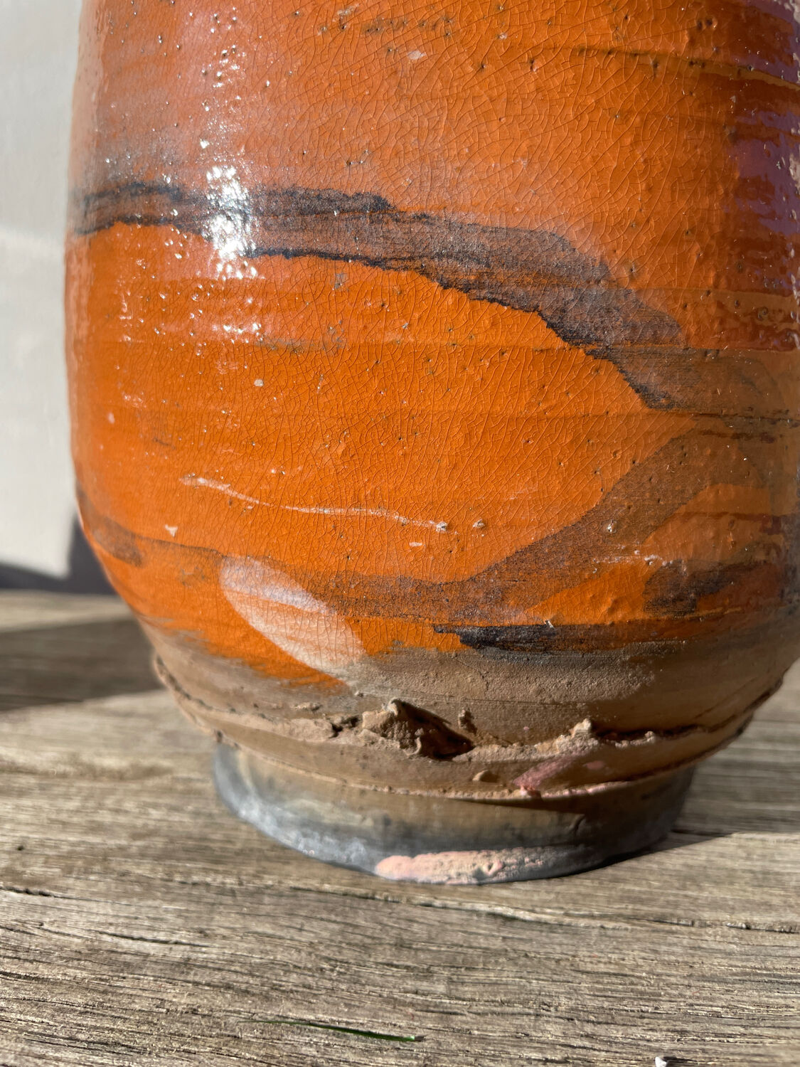 Raku vase / signed ceramic / handmade pottery