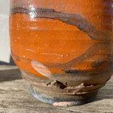 Raku vase / signed ceramic / handmade pottery