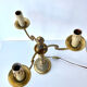 Three-branched golden candlestick
