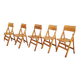 5 chaises pliantes bois vintage
