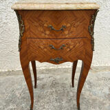 Pair of Louis XV style bedside tables in rosewood