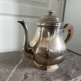 Antique Silver-Plated Metal Teapot Art Deco