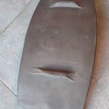 Large shallow dish (signed) in French studio stoneware from the 1960s-70s.