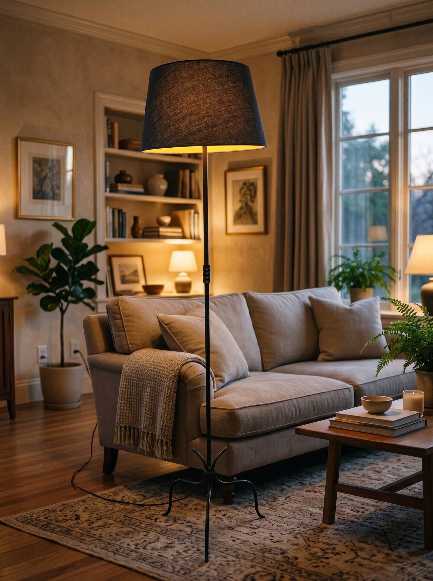 1960s tripod floor lamp