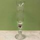 Baccarat crystal bamboo twist candle holder, signed.