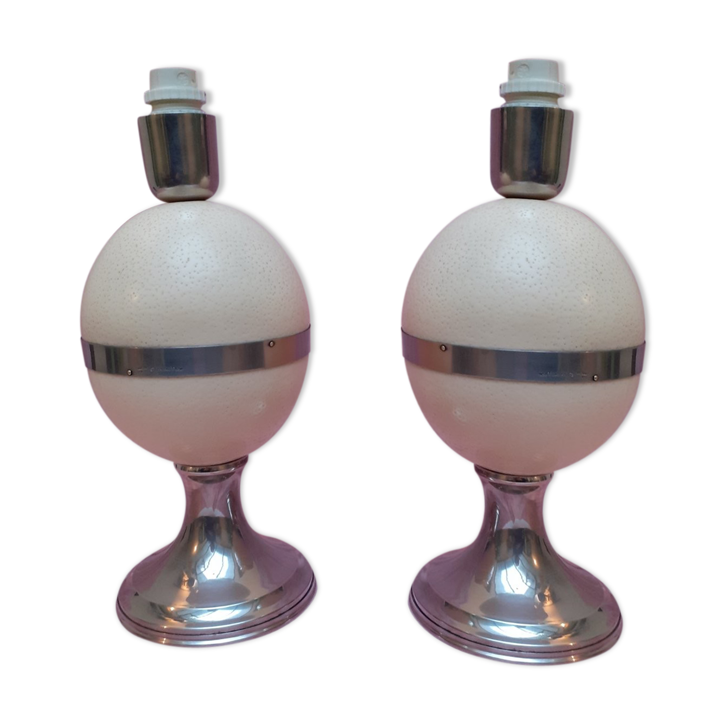 Pair of lamps signed Christian Dior