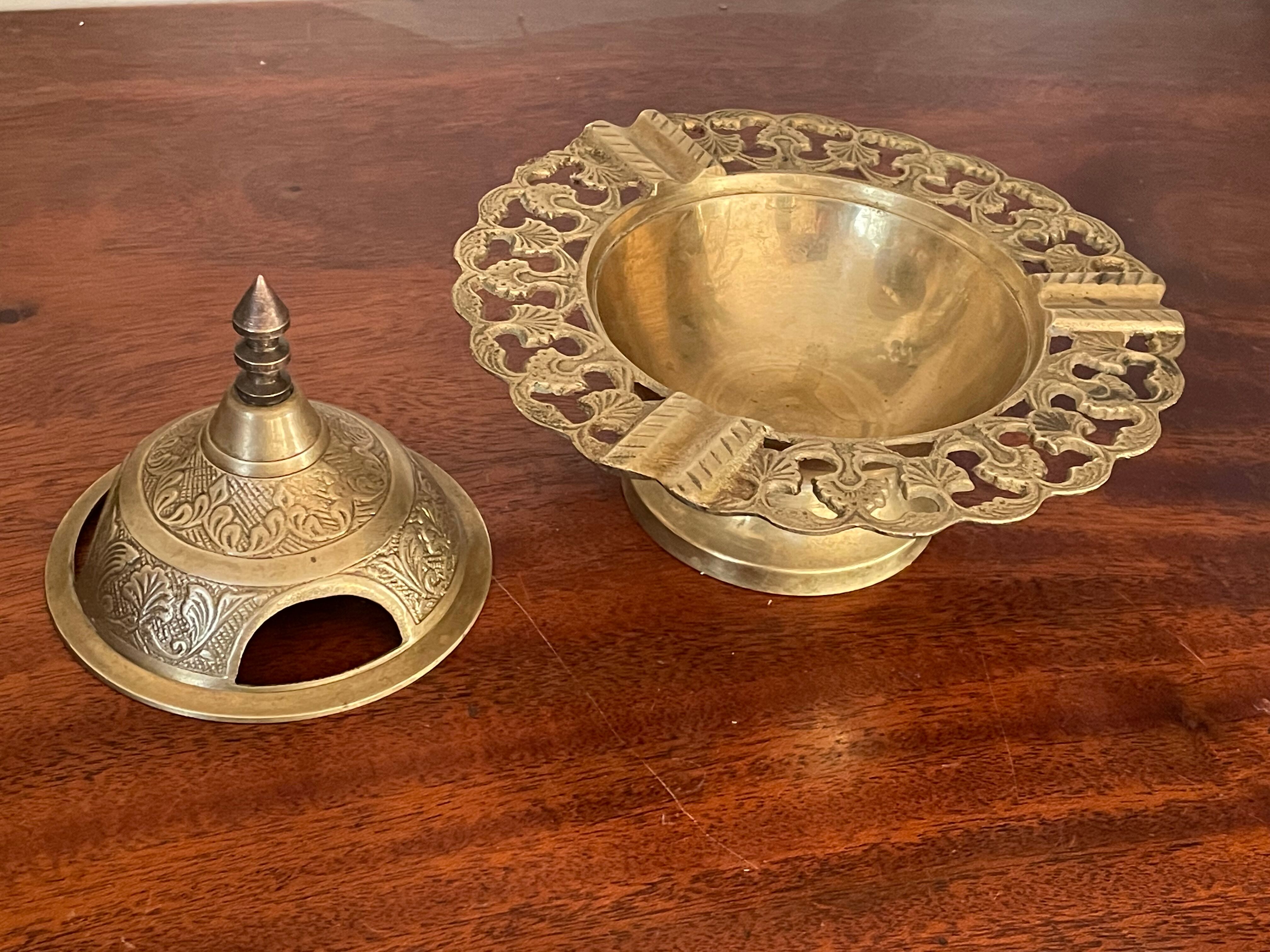 Vintage brass ashtray