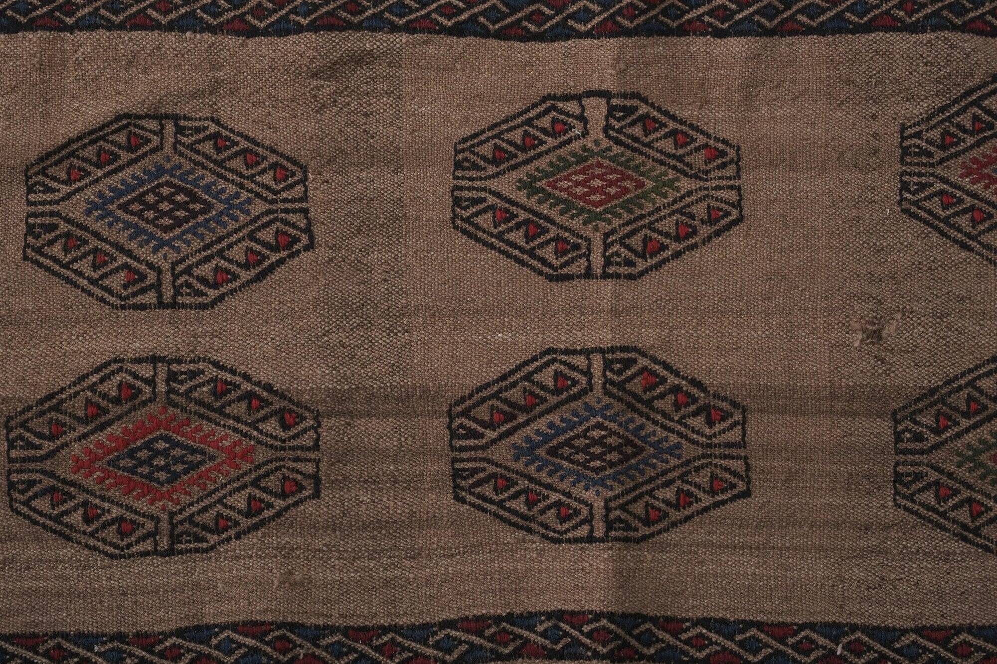 Vintage Turkish hallway rug 42x402 cm