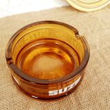 Advertising ashtray Suze vintage amber glass