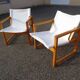 Paire de fauteuils style scandinave, années 70-80