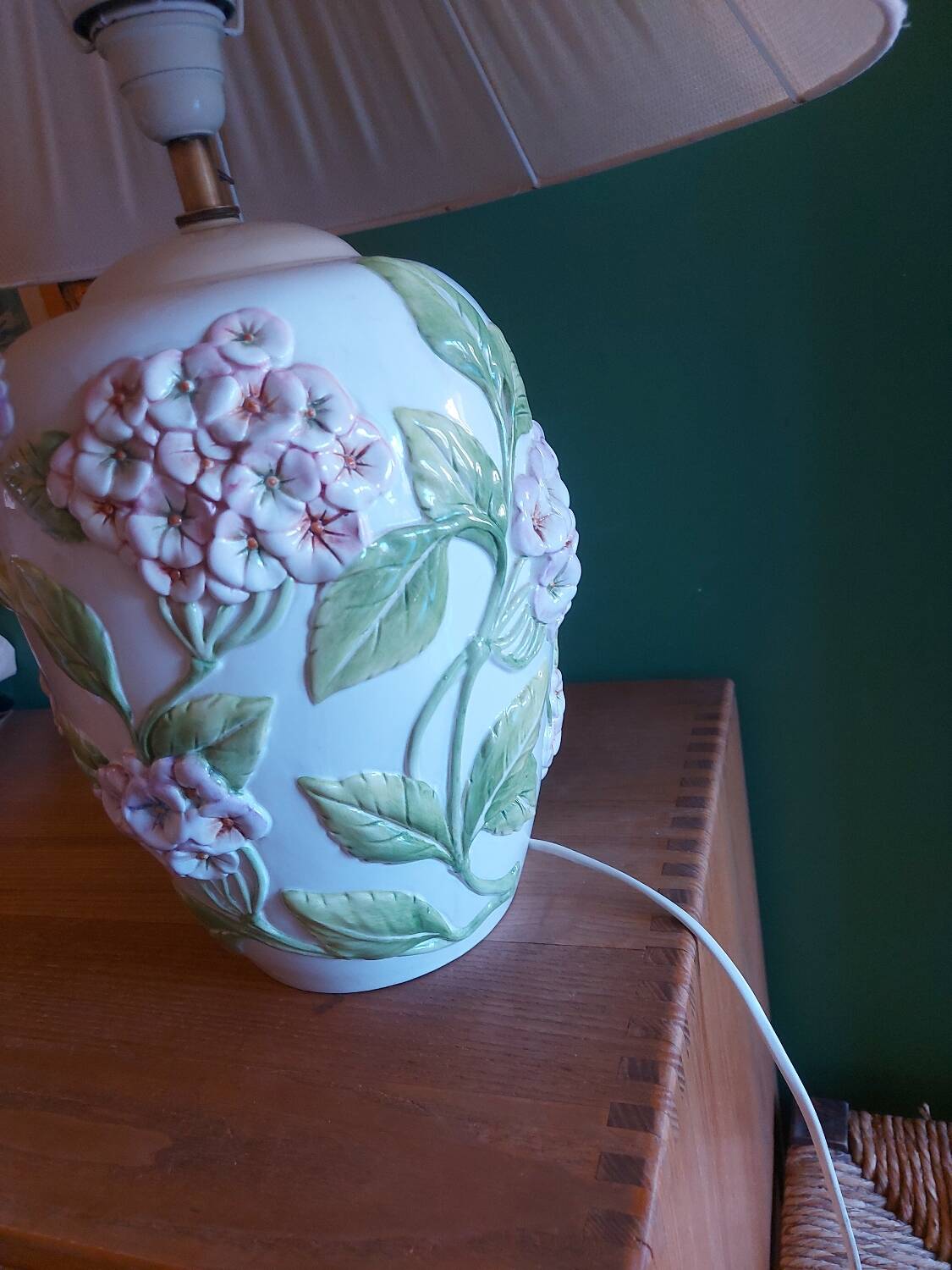 Slush lamp, hydrangea bouquet