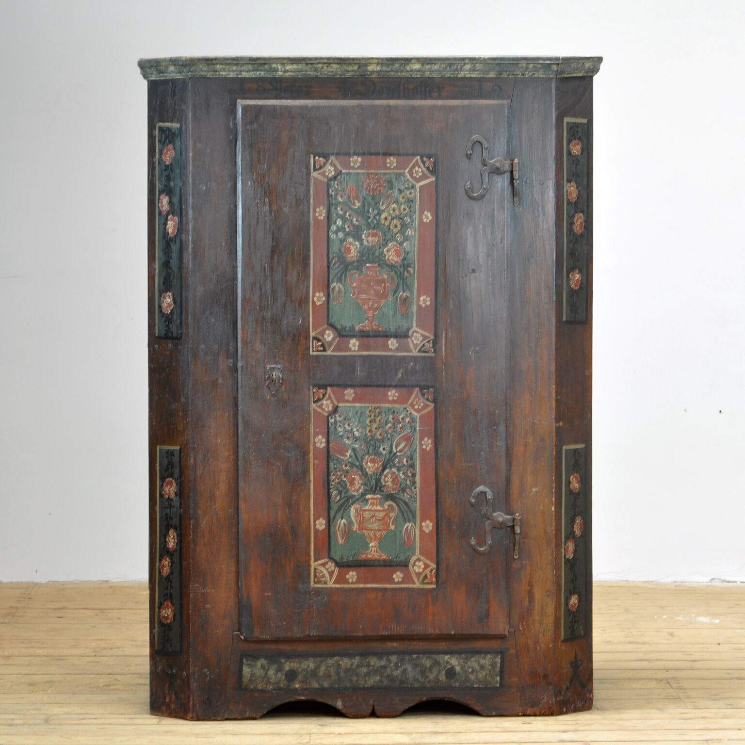 German hand painted cabinet from 1812