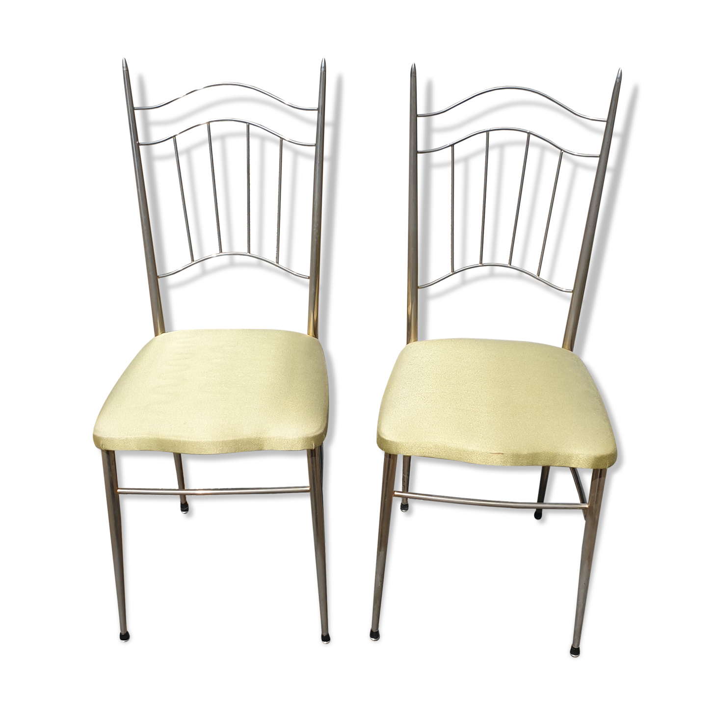 Paire de chaises  metal  vintage