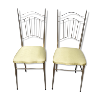 Paire de chaises  metal  vintage