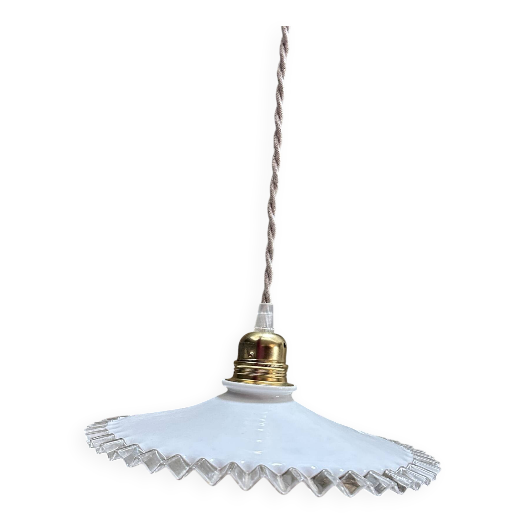 Opaline serrated lamp
