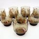8 smoked glass goblets - Tivoli Luminarc Arcoroc France - vintage 70s