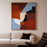 Stretched canvas painting "Fragments of Balance" signed Bodasca