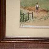 Antique painting Eberbach, 1907