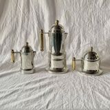 Kontessa VEV Vigano 4-cup Italian coffee maker with sugar bowl and milk jug - 18/10 stainless steel